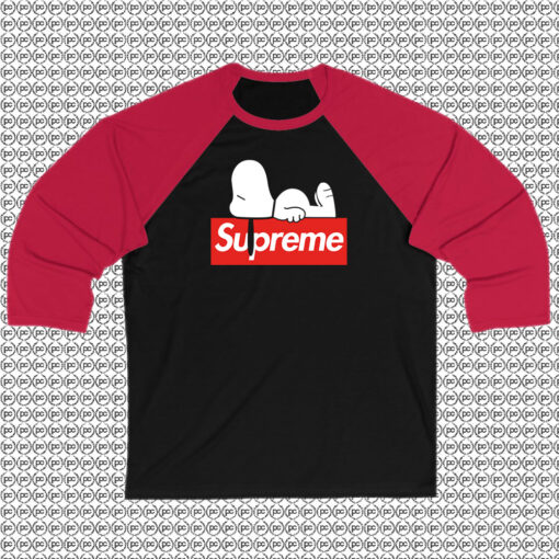 Joe Cool Snoopy Slepp Supreme Collab Raglan Tee