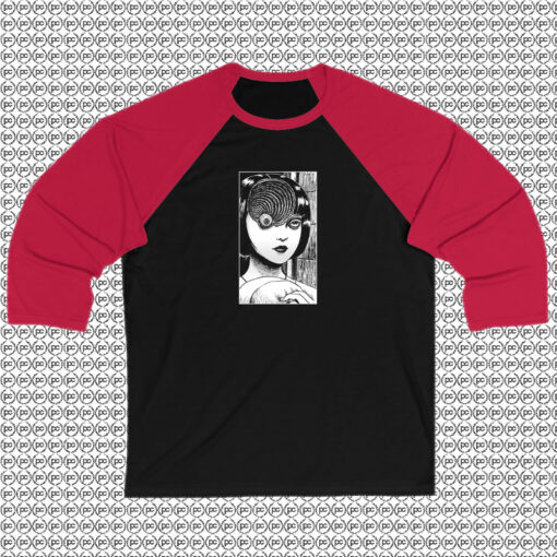 Junji Ito Uzumaki Spiral Eye T Shirt Cheap Raglan Tee