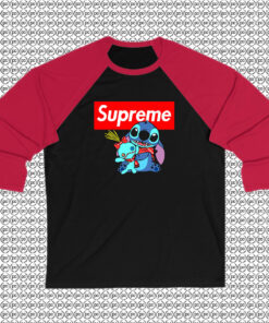 Lilo And Stitch LV x Supreme Raglan Tee