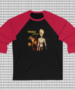 Lithium Song Nirvana Band Raglan Tee