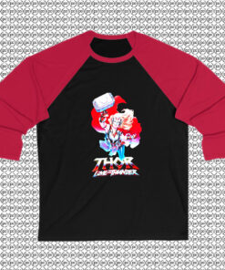 Love And Thunder Mighty Thor Boyfriend Fit Girls Raglan Tee