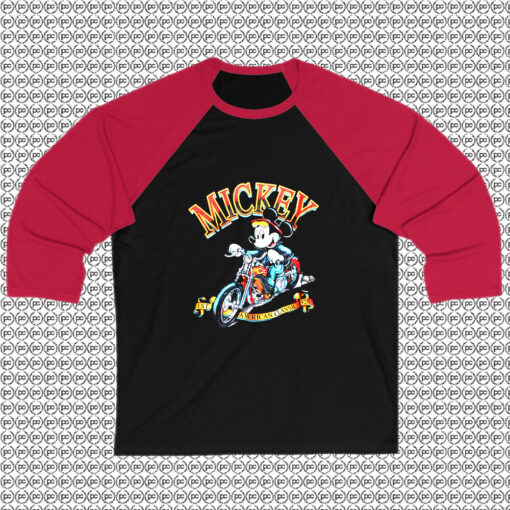 MICKEY Est. American Classic 1928 Motorbike Raglan Tee