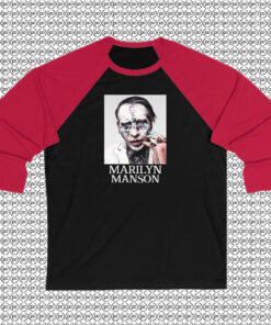 Marilyn Manson Makeup Photos Raglan Tee