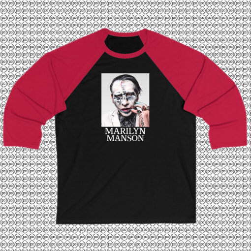 Marilyn Manson Makeup Photos Raglan Tee