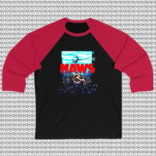 Marvel Hero Venom Jaws Parody Raglan Tee