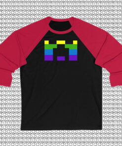 Minecraft Pride Gay Creeper Raglan Tee