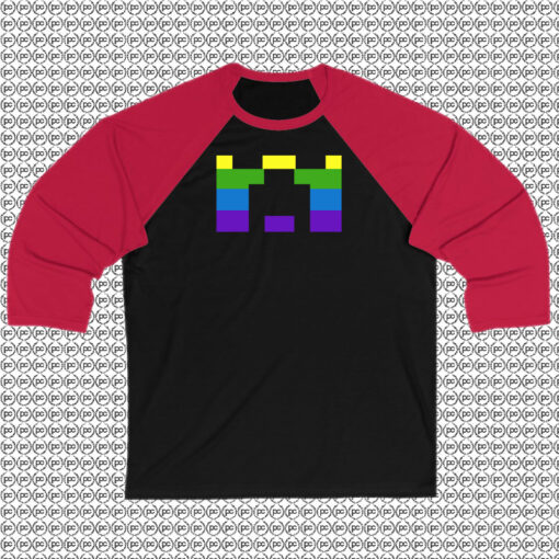 Minecraft Pride Gay Creeper Raglan Tee