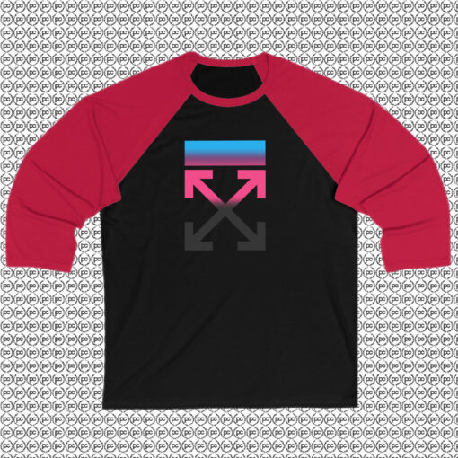 Off White Gradient Diagonal Raglan Tee