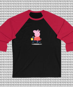 Peppa Pig X Balenciaga Parody Raglan Tee