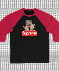 Post Malone Brace Posing Supreme Raglan Tee