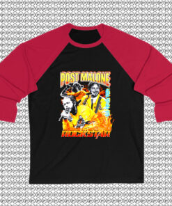 Post Malone Rockstar Bootleg Retro Raglan Tee