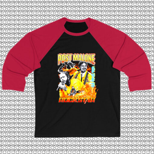 Post Malone Rockstar Bootleg Retro Raglan Tee