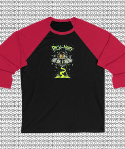 Rick Morty Spaceship Raglan Tee