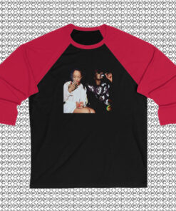 Rihanna x Snoop Dogg Smoking Raglan Tee