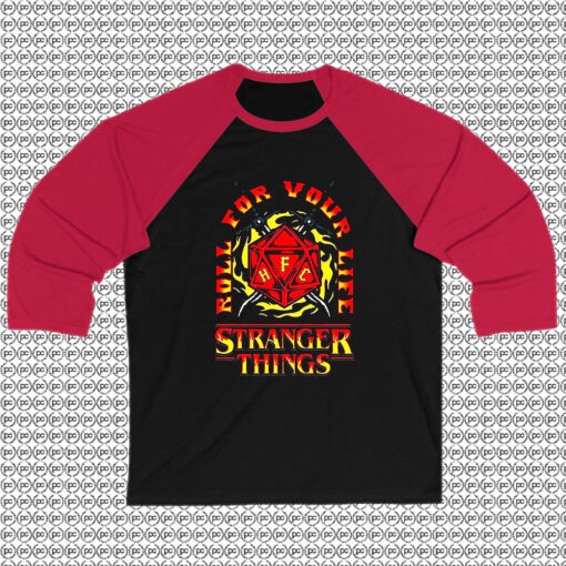 Roll For Your Life Stranger Things Raglan Tee