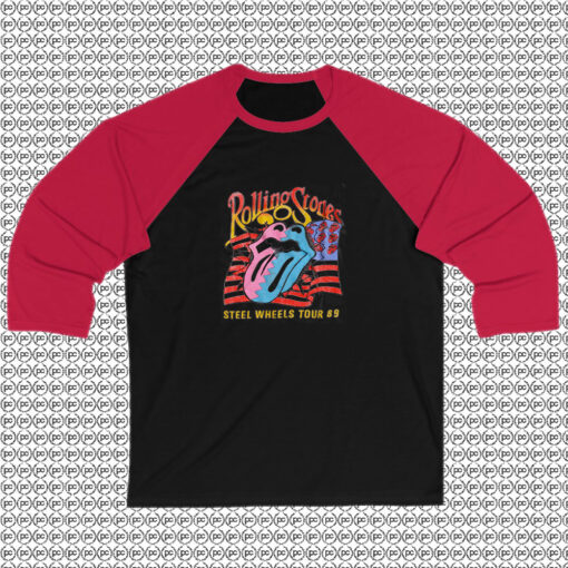 Rolling Stones Steel Wheels Tour Raglan Tee