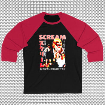 Scream Collage Boyfriend Fit Girls Raglan Tee