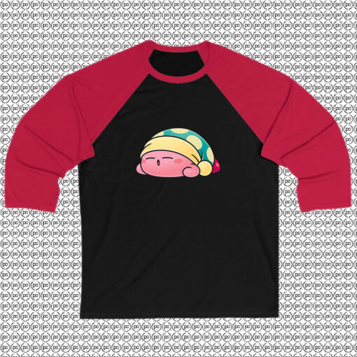 Sleeping Kirby Pokemon Animal Crossing Raglan Tee