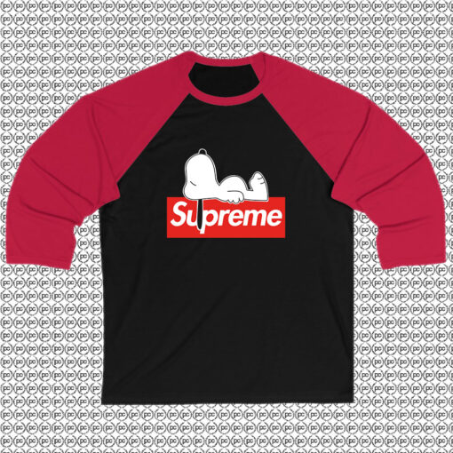 Snoopy Sleeping Supreme Raglan Tee