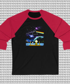 Snoopy and Charlie Brown Pink Floyd Raglan Tee