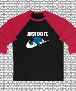 Snorlax Pokemon Just Do It Unisex Hoodie Raglan Tee