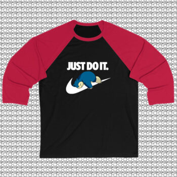 Snorlax Pokemon Just Do It Unisex Hoodie Raglan Tee