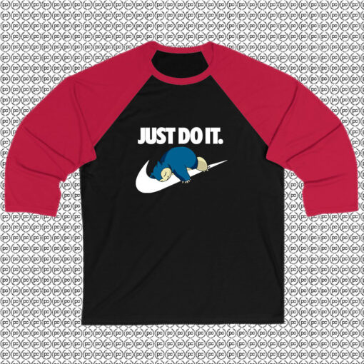 Snorlax Pokemon Just Do It Unisex Hoodie Raglan Tee