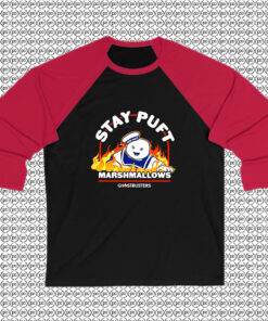 Stay Puft Marshmallows Ghostbusters Raglan Tee