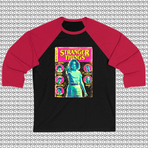 Stranger Things Comic Cover Raglan Tee