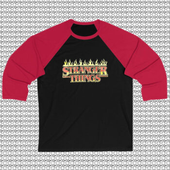 Stranger Things Flaming Logo Raglan Tee