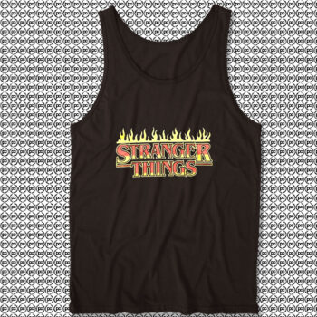 Stranger Things Flaming Logo Unisex Tank Top