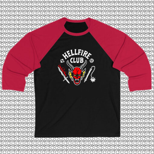 Stranger Things Hellfire Club Logo Raglan Tee