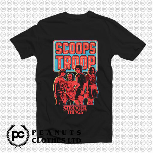 Stranger Things Scoops Troop In Red T Shirt