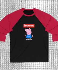 Supreme Box Blue Peppa Pig Raglan Tee