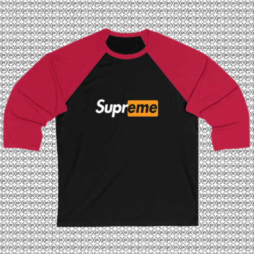 Supreme x Pornhub Raglan Tee