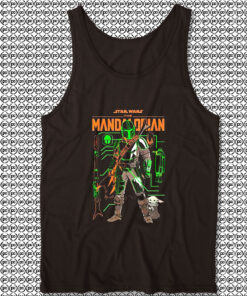 The Mandalorian And The Child Outlines Star Wars Unisex Tank Top