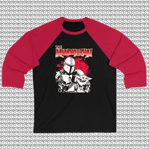 The Mandalorian Bounty Hunter And Child Star Wars Raglan Tee