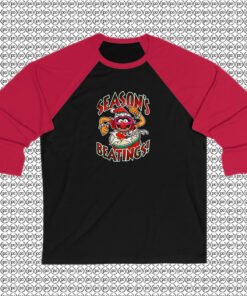 The Muppets Seasons Beatings Christmas Raglan Tee