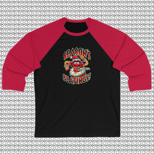 The Muppets Seasons Beatings Christmas Raglan Tee