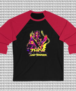 Thor Love And Thunder Collage Marvel Comics Raglan Tee