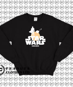 Bounty Hunter And Child Silhouettes Star Wars The Mandalorian Sweatshirt