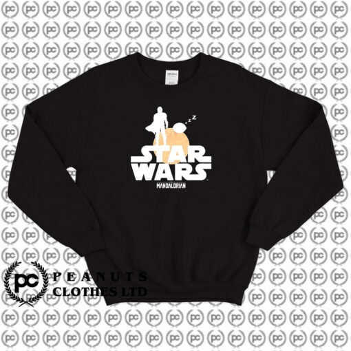 Bounty Hunter And Child Silhouettes Star Wars The Mandalorian Sweatshirt