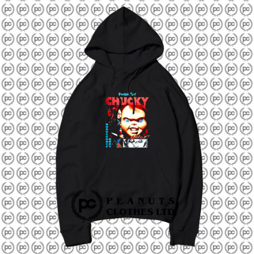 Childs Play Chucky Collage Boyfriend Fit Girls Hoodie