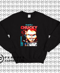 Childs Play Chucky Collage Boyfriend Fit Girls Sweatshirt