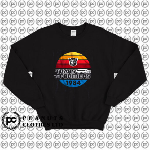 Retro 1984 Stripes Autobots Logo Transformers Sweatshirt