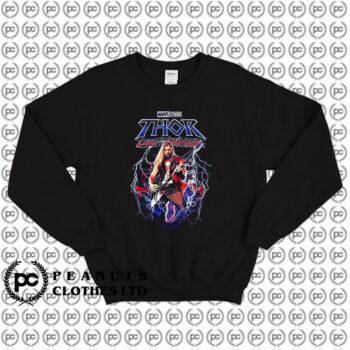 Shredding The Axe Thor Love And Thunder Marvel Comics Sweatshirt