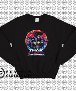 Thor Love And Thunder Retro Circle Marvel Comics Sweatshirt