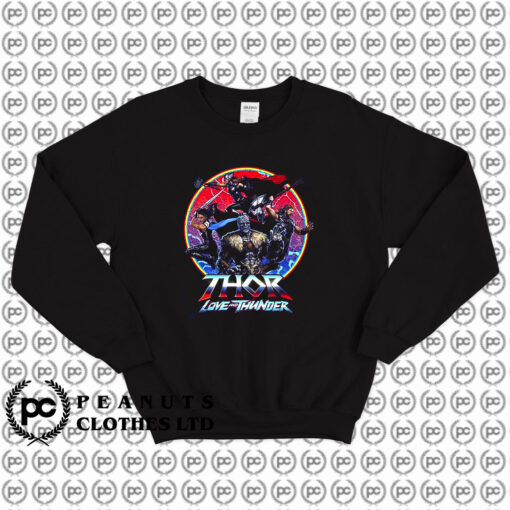 Thor Love And Thunder Retro Circle Marvel Comics Sweatshirt