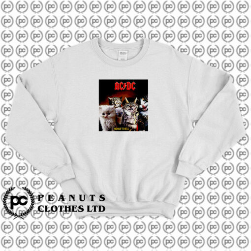 ACDC Cat Rock Band Highway To Hell Metal Sweatshirt