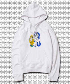 Big Mouth Drawing of a Unicorn Funny Hoodie